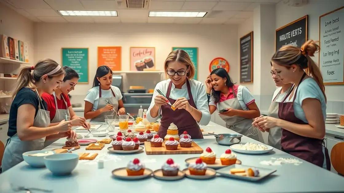 Conteúdo abordado em um curso de confeitaria